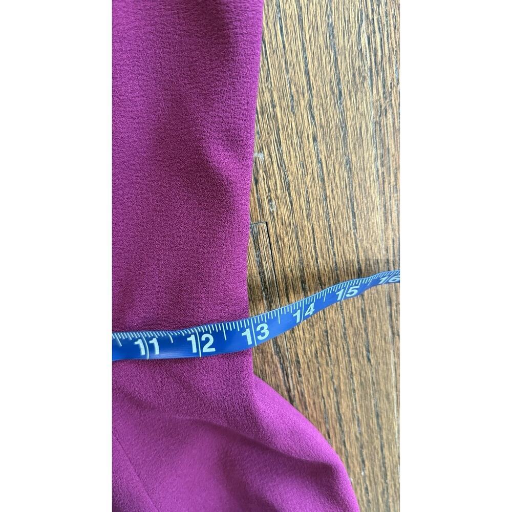 DRESS THE POPULATION Tiffany One-Shoulder Midi Dress In Dark Magenta Size Small - Picture 8 of 9